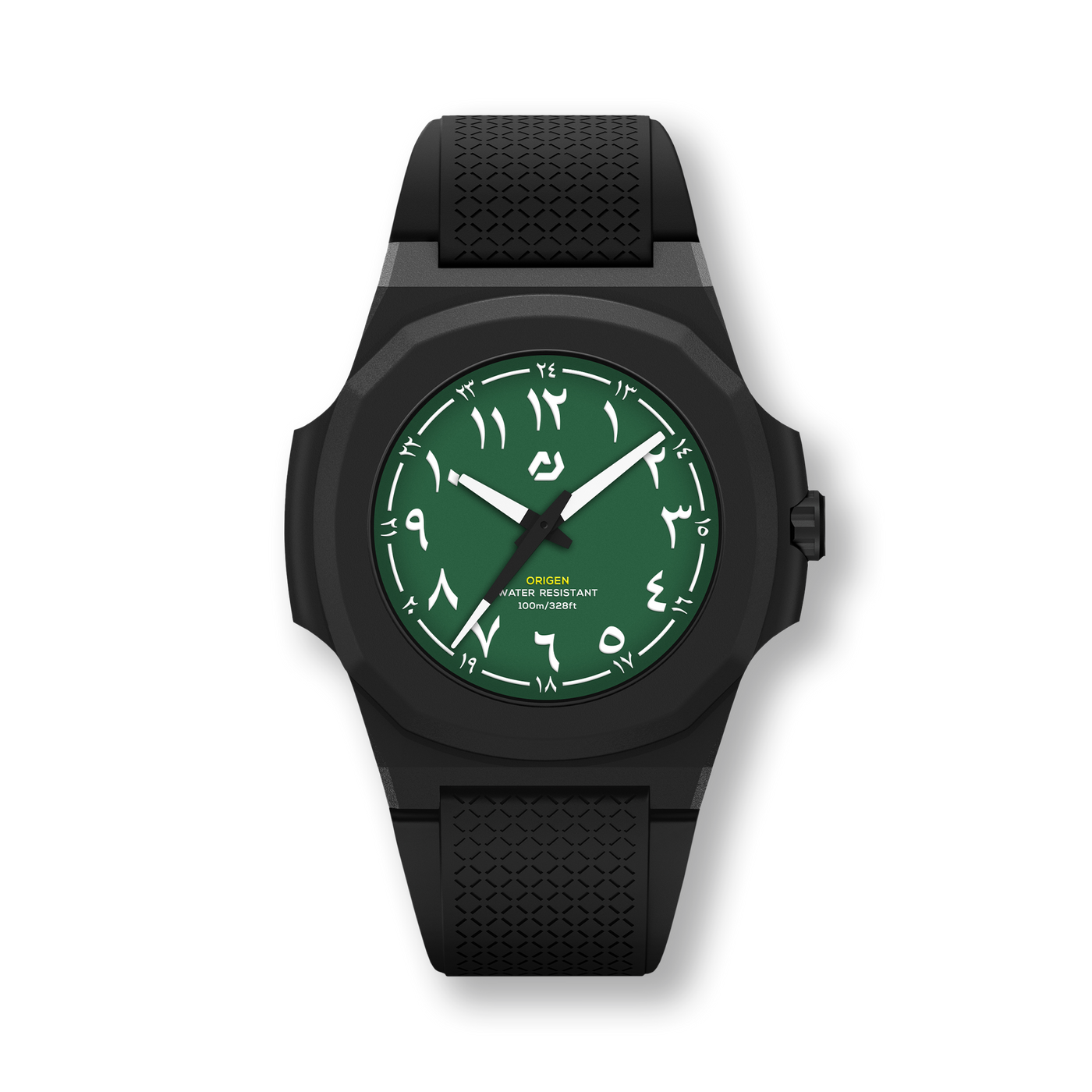 ساعة أوريجن بلون أخضر زيتي